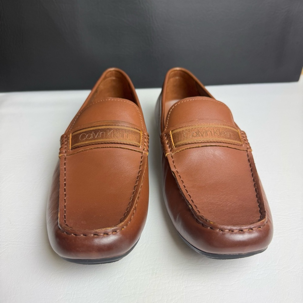 Calvin Klein Mens Miguel Leather Loafers Size 11